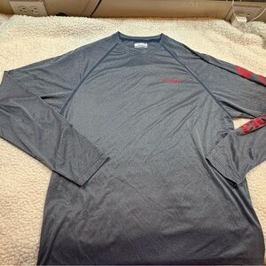 Columbia Men's Dark Gray Long Sleeve Tee | PFG | Size LARGE